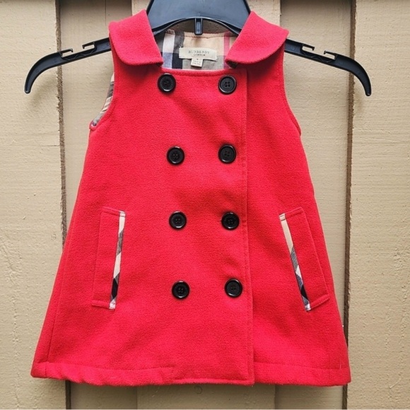 Burberry Kids Gilet Wool Double Breasted Vest